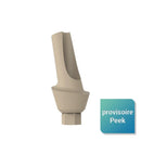 Pilier provisoire angulé en peek 15° pour hexagone interne Ø 2.43mm - Safe Implant