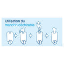 Pack de 6 rouleaux de serviettes en ouate de cellulose (450 feuilles) DÉVIDAGE CENTRAL 19,4X23 CM - Safe Implant